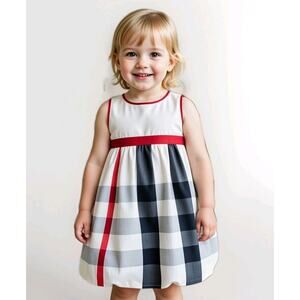 BURBERRY Dress 3Y Nova Check Sleeveless Summer Sun Dress Toddler
